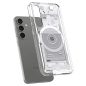 Samsung Galaxy S25 SM-S931, Műanyag hátlap védőtok + szilikon keret, Magsafe töltővel kompatibilis, Telefon belső minta, Spigen Ultra Hybrid Zero One Mag, átlátszó/fehér