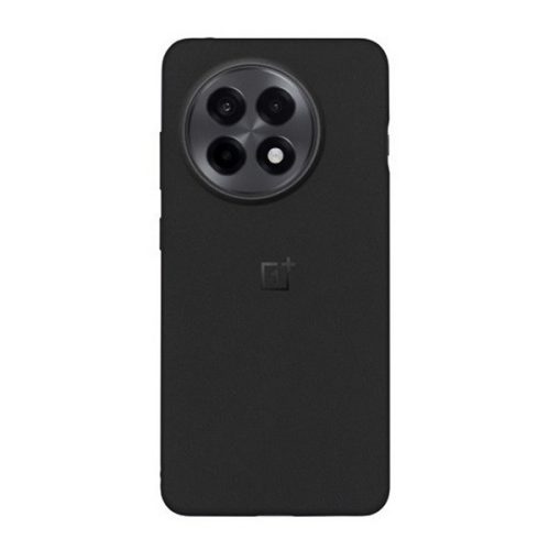 OnePlus 13R / Ace 5 / Ace 5 Pro, Műanyag hátlap védőtok, ultravékony, szilikon keret, mágneses, OnePlus Sandstone Magnetic, fekete, gyári