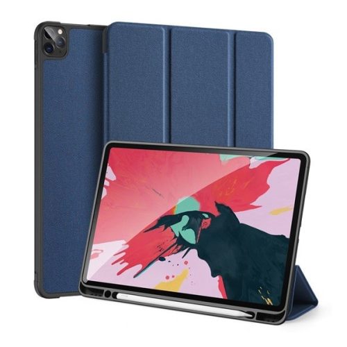 Apple iPad Pro 11 (2020 / 2021 / 2022), mappa tok, Smart Case, érintőceruza tartó, Dux Ducis Domo, sötétkék