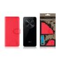 Xiaomi Redmi 14C / Poco C75, Oldalra nyíló tok, stand, kártyatartóval, csatos, Tactical Field Notes, piros