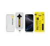 Apple iPhone 16 Pro Max, Kijelzővédő fólia, ütésálló fólia (az íves részre is!), Tempered Glass (edzett üveg), segéd kerettel, Tactical Impact Barrier, fekete