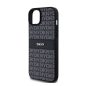 DKNY PU Leather Repeat Pattern Tonal Stripe Apple iPhone 15 Plus hátlap tok, fekete