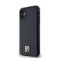 DKNY PU Leather Repeat Pattern Stack Logo Apple iPhone 11 Magsafe kompatibilis hátlap tok, fekete
