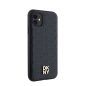 DKNY PU Leather Repeat Pattern Stack Logo Apple iPhone 11 Magsafe kompatibilis hátlap tok, fekete