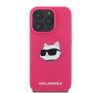 Karl Lagerfeld Silicone Choupette Head Print Apple iPhone 16 Pro Magsafe kompatibilis hátlap tok, rózsaszín