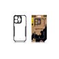 Apple iPhone 16 Pro, Szilikon tok, közepesen ütésálló, légpárnás sarok, Tactical Quantum Stealth, átlátszó/fekete