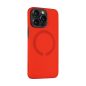 Apple iPhone 15 Pro Max, Műanyag hátlap védőtok, közepesen ütésálló, aramidszállal, Magsafe töltővel kompatibilis, karbon minta, Tactical MagForce Aramid, piros