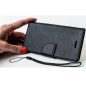 Apple iPhone 15 Plus, Oldalra nyíló tok, stand, Fancy Book, fekete