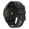 Garmin Fenix 5 / 6 / 6 Pro / 7, szilikon pótszíj, állítható, kétszínű, TP IconBand Pro, fekete/szürke