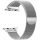 Apple Watch 4-6, SE, SE (2022) (38 / 40 mm) / Watch 7-9 (41 mm) / Watch 10 (42 mm), fém pótszíj, milánói stílus, TP MilaneseBand, ezüst