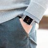 Apple Watch 4-6, SE, SE (2022) (38 / 40 mm) / Watch 7-9 (41 mm) / Watch 10 (42 mm), fém pótszíj, milánói stílus, TP MilaneseBand, ezüst