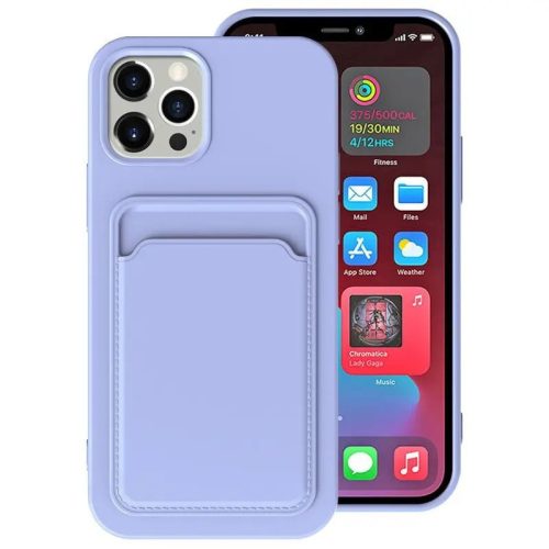 Xiaomi Redmi Note 14 Pro 5G (Global) / Poco X7, Szilikon tok, kártyatartóval, Wooze Card Slot, lila
