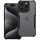 Oppo A3 4G (A40, A40m), Szilikon tok, közepesen ütésálló, légpárnás sarok, akril hátlap, Anti-Drop Case, átlátszó/fekete