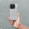 Apple iPhone 16e, Műanyag hátlap védőtok + szilikon keret, kristály minta, Tutti-Frutti Case, fekete/ezüst