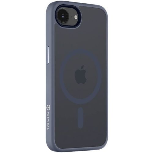 Apple iPhone 16e, Műanyag hátlap védőtok + szilikon keret, közepesen ütésálló, Magsafe kompatibilis, Tactical MagForce Hyperstealth, áttetsző/sötétkék