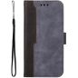 Huawei Honor Magic 7 Lite / X9c / X60 Pro, Oldalra nyíló tok, stand, kártyatartóval, kézpánttal, Wooze Colour Wallet, szürke