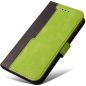 Huawei Honor Magic 7 Lite / X9c / X60 Pro, Oldalra nyíló tok, stand, kártyatartóval, kézpánttal, Wooze Colour Wallet, zöld