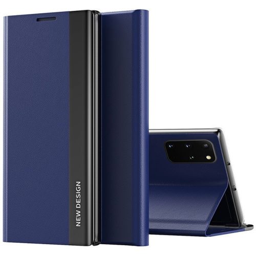 Huawei Honor Magic 7 Lite / X9c / X60 Pro, Oldalra nyíló tok, stand, Wooze Silver Line, sötétkék