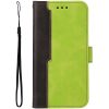 Huawei Honor Magic 7 Pro, Oldalra nyíló tok, stand, kártyatartóval, kézpánttal, Wooze Colour Wallet, zöld