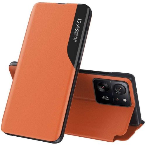 Samsung Galaxy A56 5G SM-A566B, Oldalra nyíló tok, stand, hívás mutatóval, Wooze FashionBook, sárga