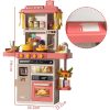 Elektromos játékkonyha, világítással, hangokkal, gőz és víz effektekkel,  50 db-os készlet, Wooze Dream Kitchen, rózsaszín/barna