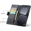 Apple iPhone 13 Pro Max, Oldalra nyíló tok, stand, kártyatartóval, RFID technológiával, Wooze CaseME, fekete