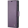 Apple iPhone 13 Pro Max, Oldalra nyíló tok, stand, kártyatartóval, RFID technológiával, Wooze CaseME, lila