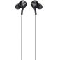 Vezetékes sztereó fülhallgató, USB Type-C, mikrofon, funkció gomb, hangerő szabályzó, Samsung, fekete, gyári