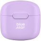 Bluetooth sztereó fülhallgató, v5.3, TWS, töltőtok, Blue Star TWS FI7, lila