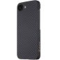 Apple iPhone 16e, Műanyag hátlap védőtok, közepesen ütésálló, aramidszállal, Magsafe töltővel kompatibilis, karbon minta, Tactical MagForce Aramid, fekete