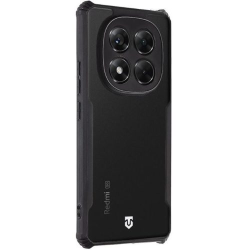 Xiaomi Redmi Note 14 Pro 5G (Global) / Poco X7, Szilikon tok, közepesen ütésálló, légpárnás sarok, Tactical Quantum Stealth, átlátszó/fekete