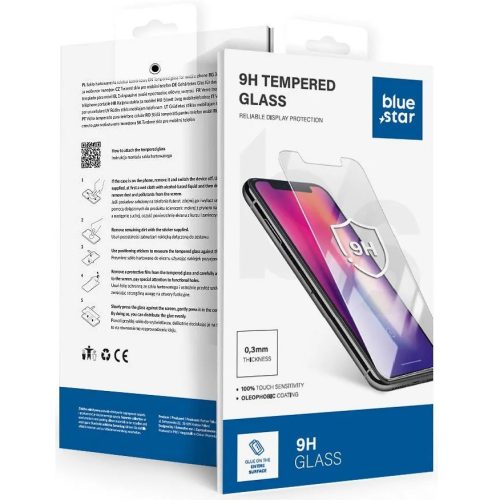 Apple iPhone 16 Pro, Kijelzővédő fólia, ütésálló fólia (az íves részre NEM hajlik rá!), Tempered Glass (edzett üveg), Blue Star, Clear