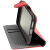 Google Pixel 9a, Oldalra nyíló tok, stand, kártyatartóval, csatos, Tactical Field Notes, piros