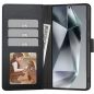 Samsung Galaxy S25 Edge SM-S937, Oldalra nyíló tok, stand, mágnes csattal, TP Wallett, fekete