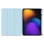 Xiaomi Pad 7 (11.2) / Pad 7 Pro (11.2), mappa tok, közepesen ütésálló, érintőceruza tartó, érintőceruza nélkül, Trifold, TP SC Pen Holder, világoskék