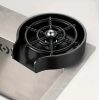 Automata pohár- és üvegmosó és öblítő szett, nagynyomású fúvókával, rugalmas csatlakozóval, Wooze Glass Washer, fekete