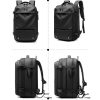 Vákuumos kompressziós hátizsák, utazótáska, 60 Liter kapacitás, vákuumszivattyúval, vízálló, légáteresztő, Wooze VacPack, fekete