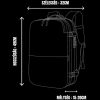 Vákuumos kompressziós hátizsák, utazótáska, 60 Liter kapacitás, vákuumszivattyúval, vízálló, légáteresztő, Wooze VacPack, fekete