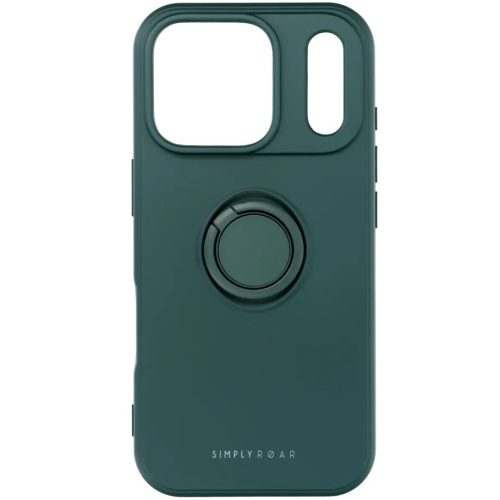 Samsung Galaxy A35 5G SM-A356B, Szilikon tok, stand, telefontartó gyűrű, Roar Amber, zöld