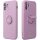 Samsung Galaxy S24 Plus SM-S926, Szilikon tok, stand, telefontartó gyűrű, Roar Amber, lila