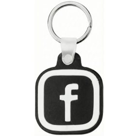   Közösségi média kulcstartó, NFC chippel, Facebook logóval, NFC Keychain, fekete/fehér