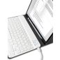 Apple iPad 10.2 (2019 / 2020 / 2021), Bluetooth billentyűzetes mappa tok, érintőceruza tartó, érintőceruza nélkül, TP SC Pen Holder + Keyboard, fekete