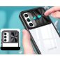 Samsung Galaxy A34 5G SM-A346B, Műanyag hátlap + szilikon keret, átlátszó akril hátlap, kamera védelem, Wooze Trendy, zöld