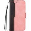 Huawei Honor 200 Pro, Oldalra nyíló tok, stand, kártyatartóval, kézpánttal, Wooze Colour Wallet, rózsaszín