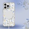 Apple iPhone 16 Pro, Műanyag hátlap védőtok + szilikon keret, Magsafe töltővel kompatibilis, tavaszi virág minta, Magmood Magsafe Spring Flowers, mintás/átlátszó