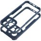 Apple iPhone 16 Pro, Szilikon tok, közepesen ütésálló, légpárnás sarok, akril hátlap, Anti-Drop Case, átlátszó/sötétkék