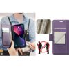 Samsung Galaxy A35 5G SM-A356B, Oldalra nyíló tok, stand, kártyatartóval, RFID technológiával, Wooze CaseME, lila