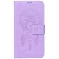 Samsung Galaxy A16 4G / A16 5G SM-A165F / A166B, Oldalra nyíló tok, kártyatartóval, kézpánttal, Álomfogó minta, Mezzo Book, mintás/lila