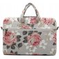 Laptop táska, 15 - 16" készülékhez, vállpánttal, rózsa minta, CanvasLife BriefCase, bézs