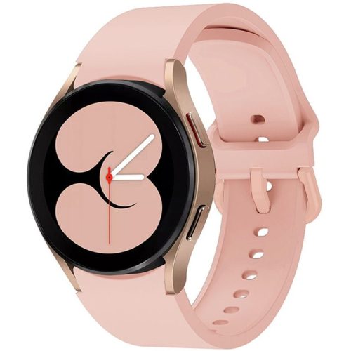 Samsung Galaxy Watch 4 / 5 / 5 Pro / 6 / 7 / FE (40 / 44 / 45mm) / Watch 4 Classic / 6 Classic (42 / 43 / 46mm), szilikon pótszíj, állítható, TP IconBand, rózsaszín